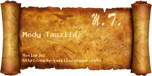 Medy Tasziló névjegykártya